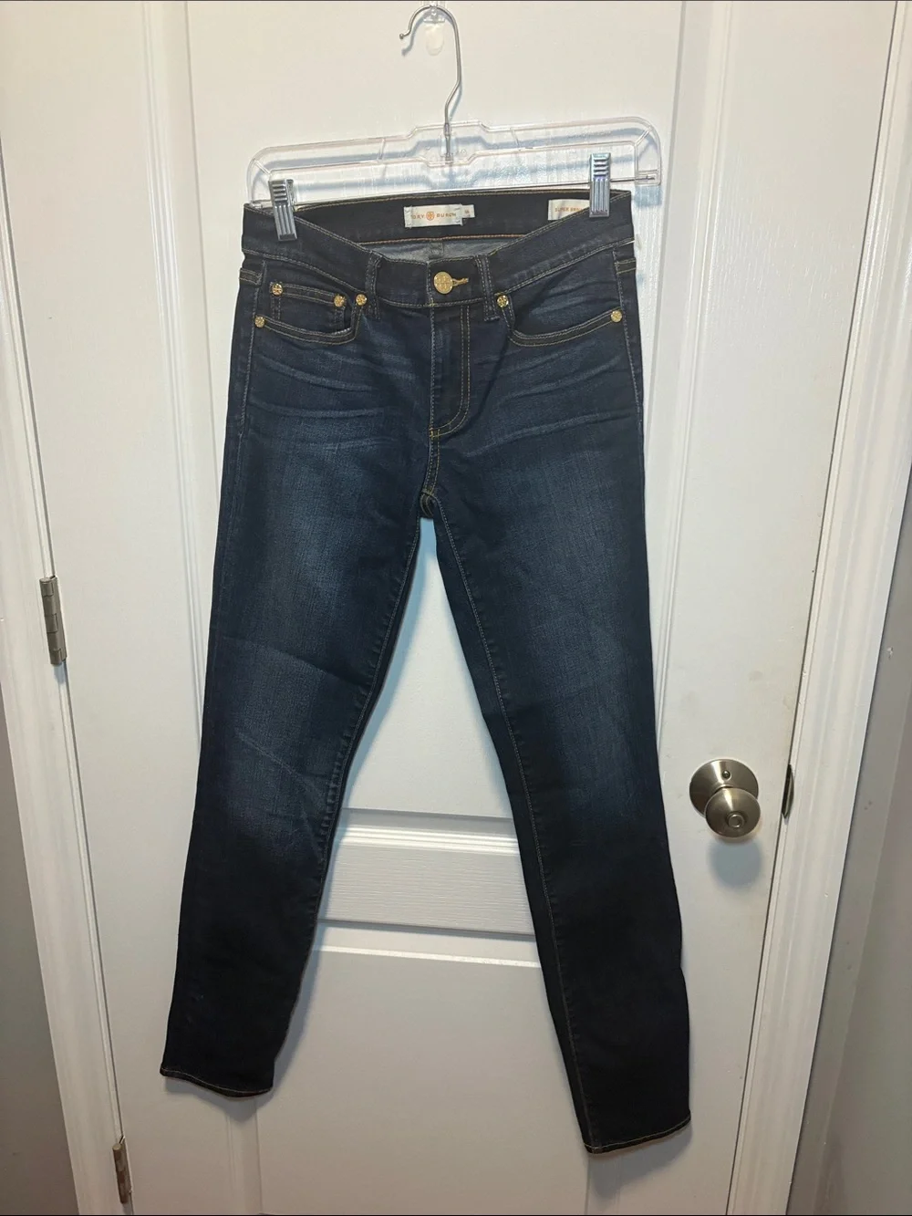 Tory Burch Dark Indigo Skinny Jeans